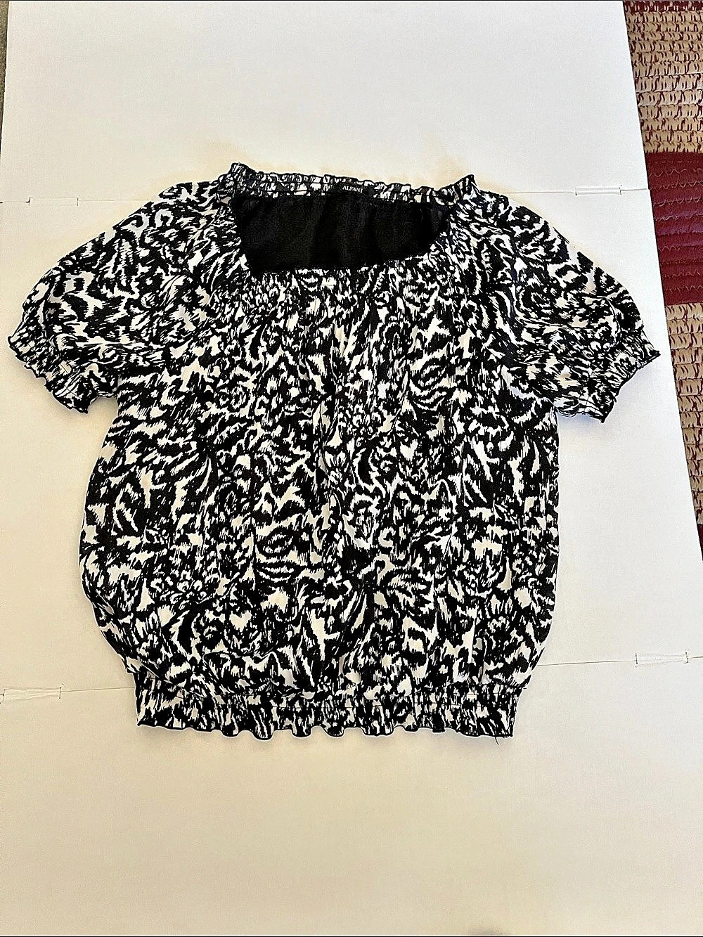 Alfani Abstract Print Short Sleeve Top